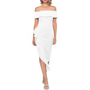 Aqua Crepe Side Slit‎ Cocktail and Party Dress Size 4
